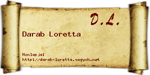 Darab Loretta névjegykártya